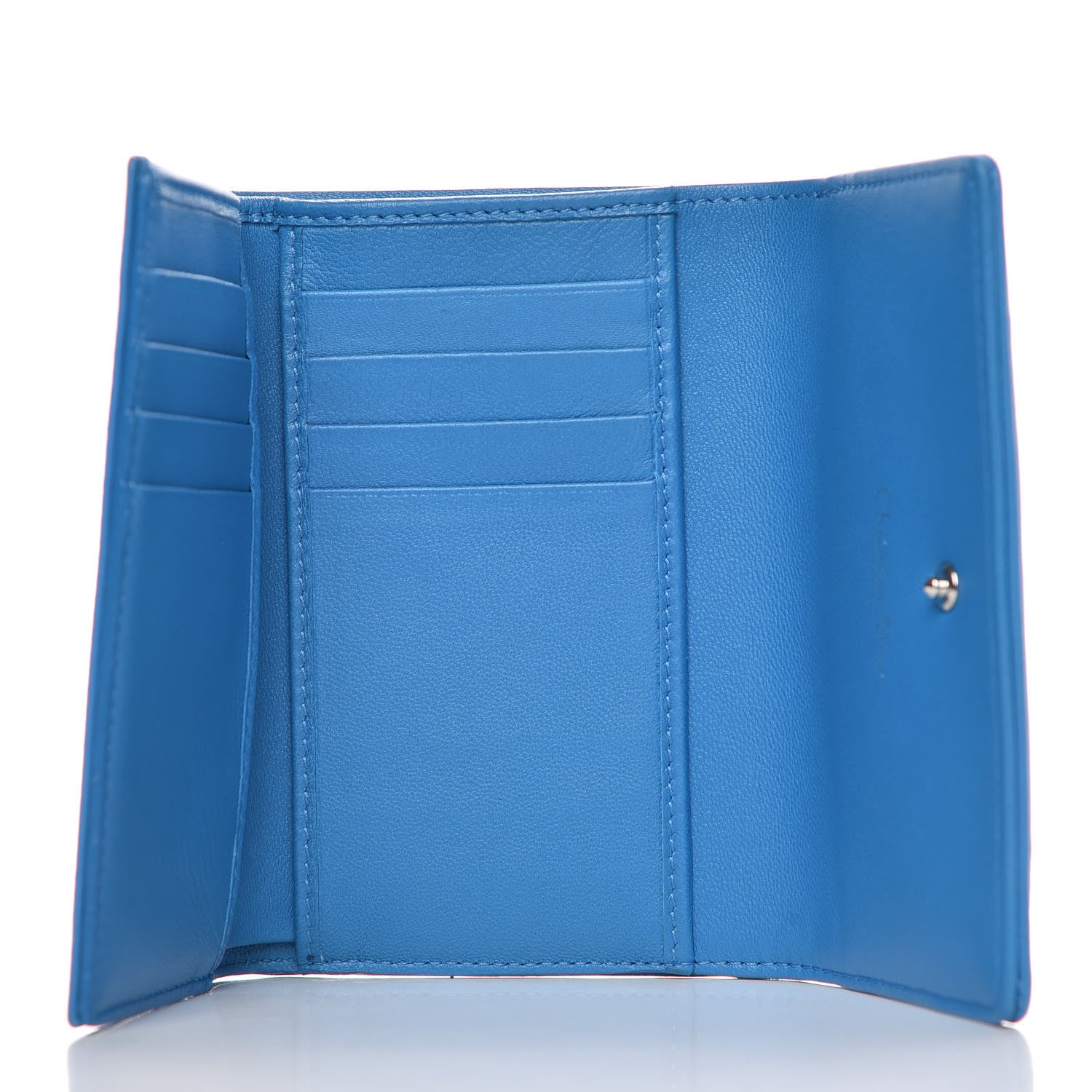 Christian Dior Lambskin Cannage Diorama Elancee Wallet Bleu Nosy 5 of 9