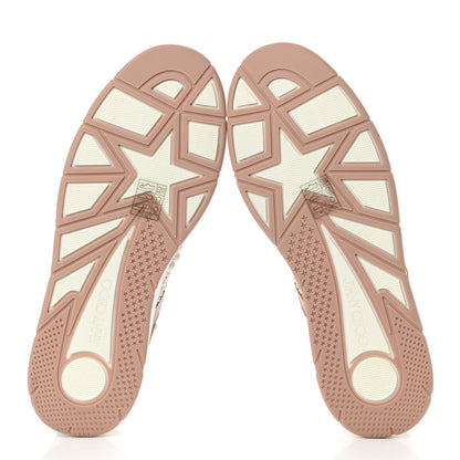 Jimmy Choo Calfskin Pearl Embellished Hawaii Flatform Sneakers 38 Ballet Pink 5 of 6