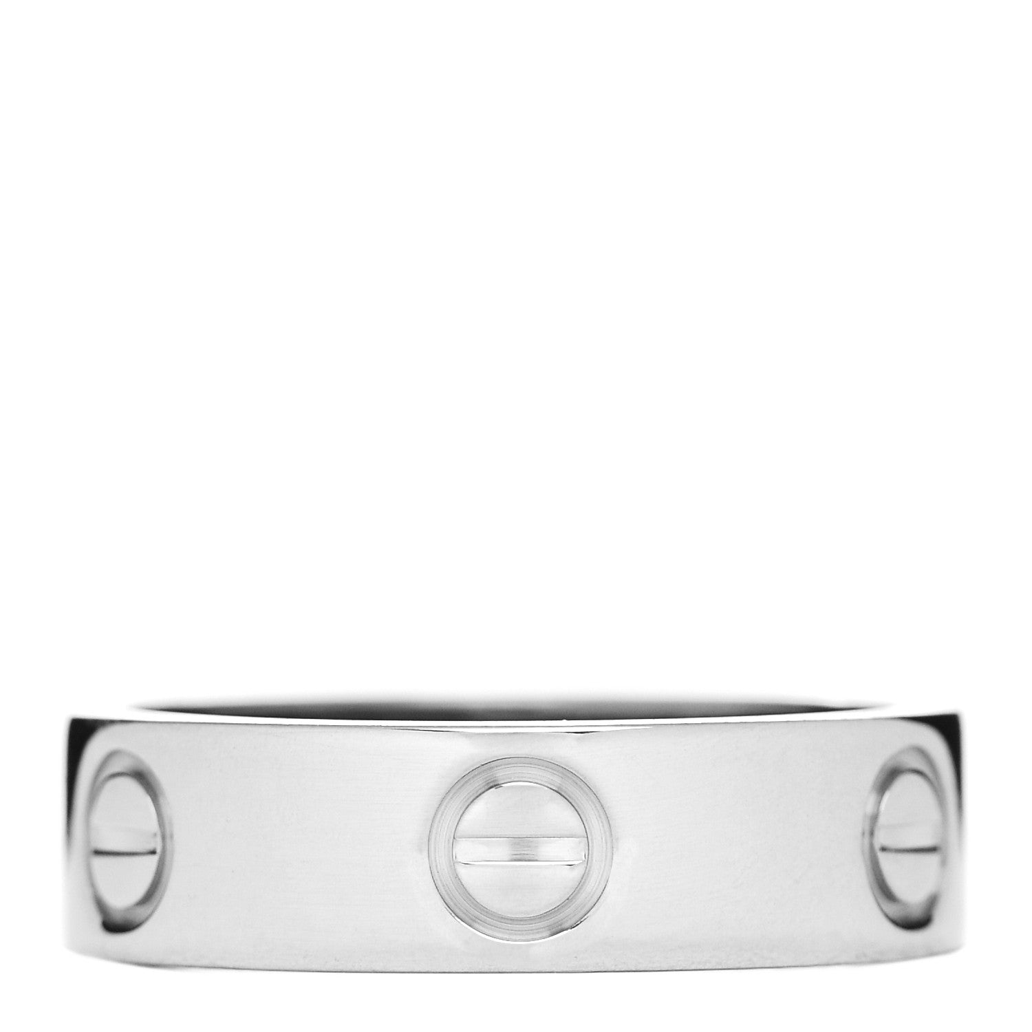 Cartier 18K White Gold 5.5mm LOVE Ring 54 6.75 1 of 4