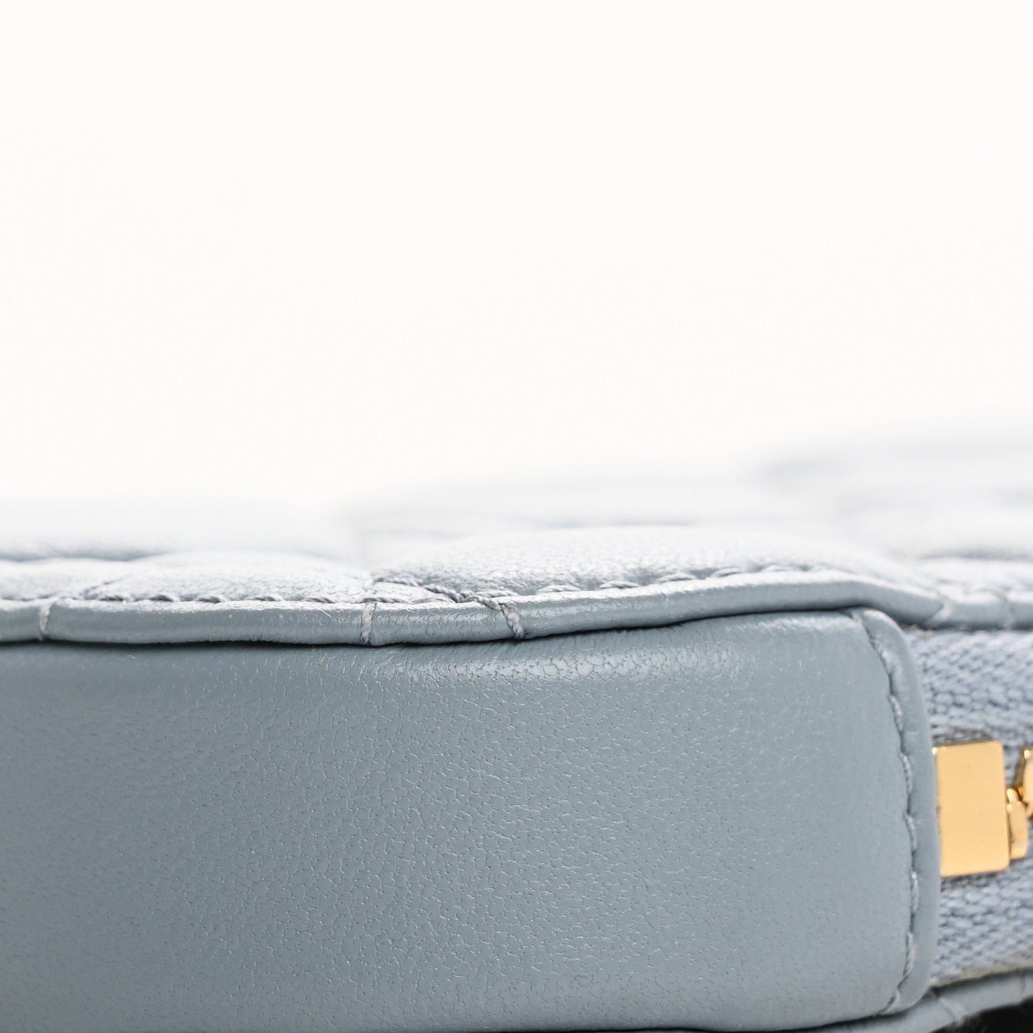 Lambskin Cannage Lady Dior Phone Holder Cloud Blue