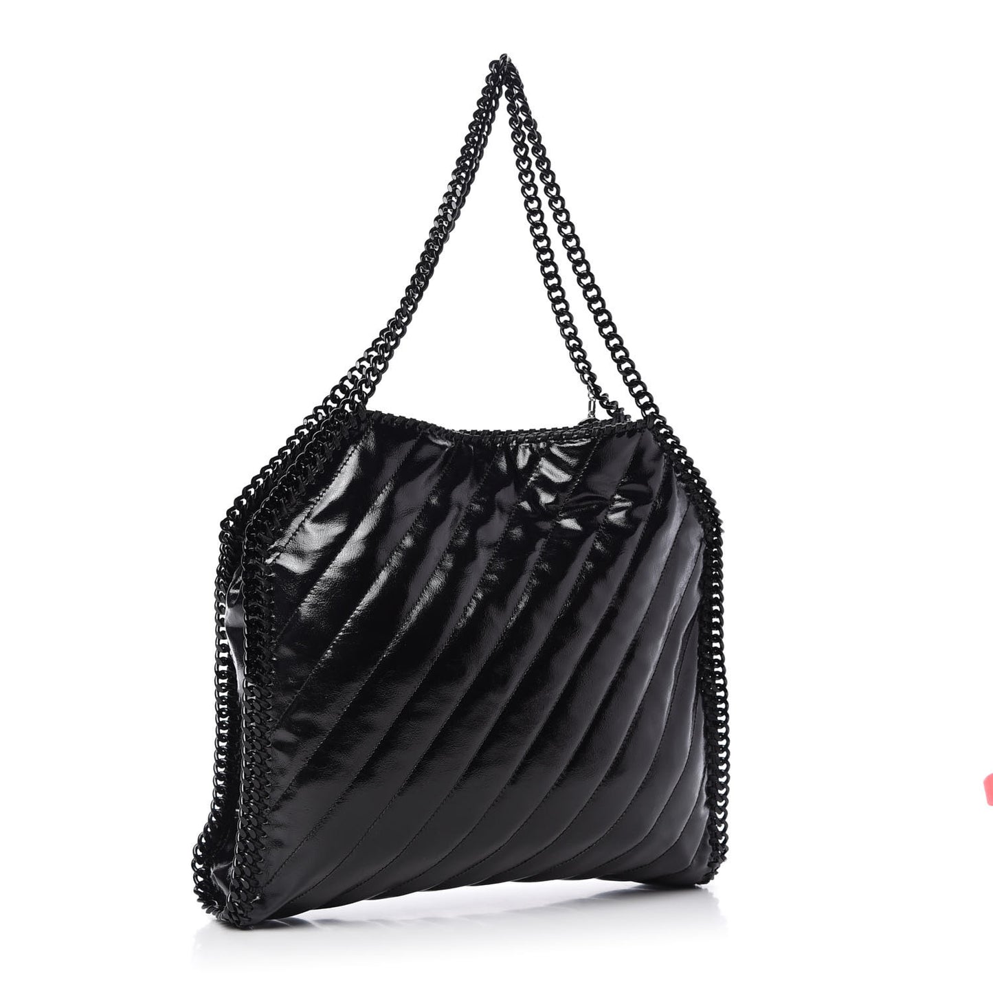 Patent Eco Alter Nappa Quilted Small Falabella Tote Black
