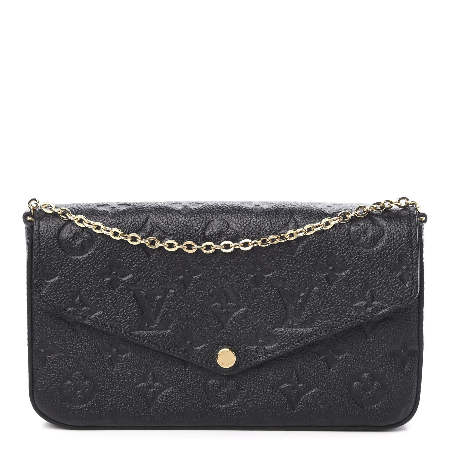 Louis Vuitton Empreinte Pochette Felicie Chain Wallet Black 1 of 11