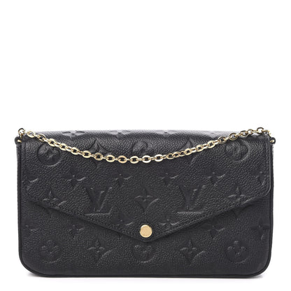 Louis Vuitton Empreinte Pochette Felicie Chain Wallet Black 1 of 11