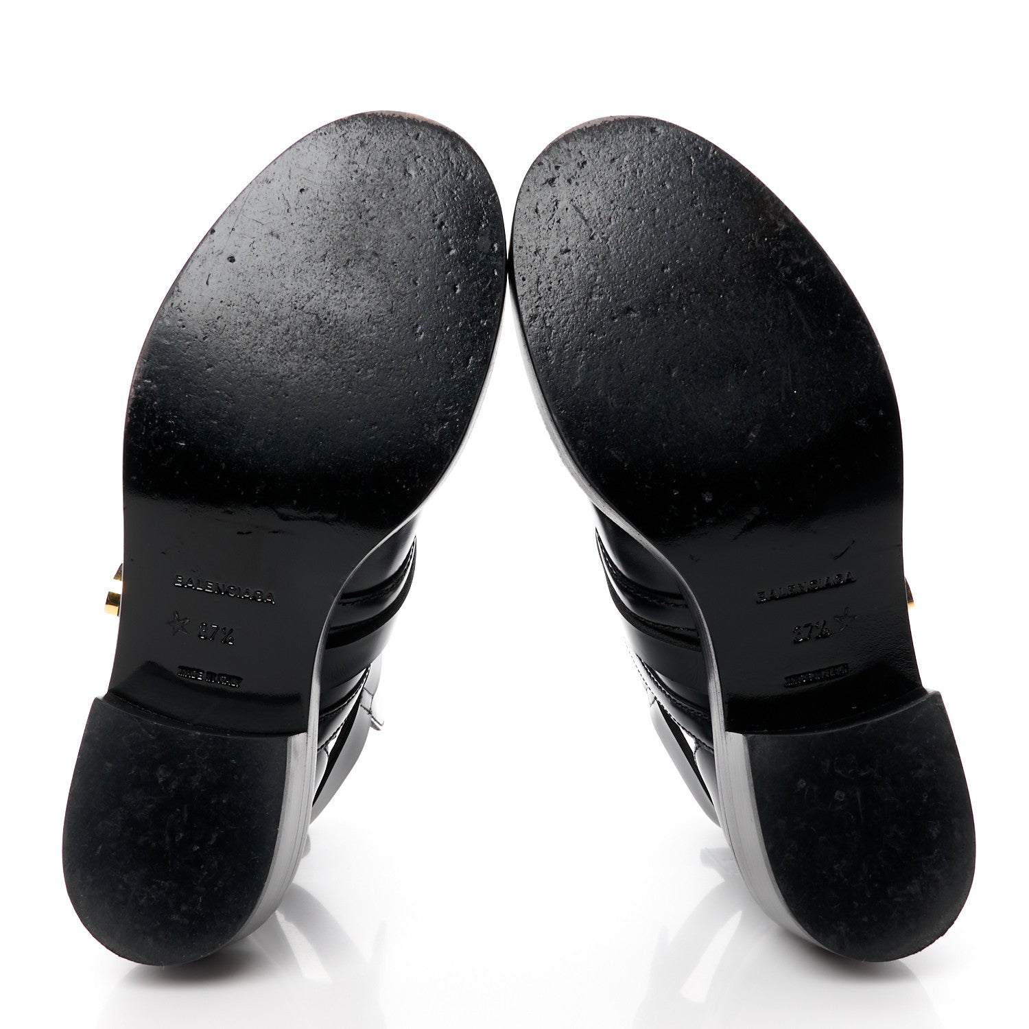 Balenciaga Brushed Calfskin Ceinture Ankle Boots 37.5 Black 5 of 9