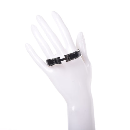 Hermes Enamel Narrow Clic Clac H Bracelet PM Black 2 of 5