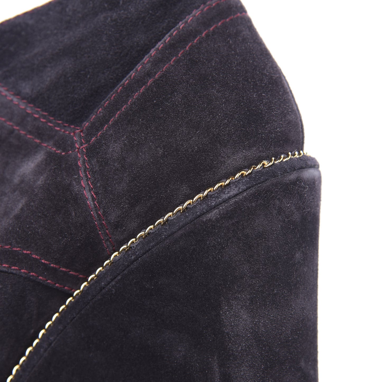 Suede Lace Up Wedge Booties 42 Dark Blue