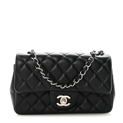 Chanel Lambskin Quilted Mini Rectangular Flap Black 1 of 10