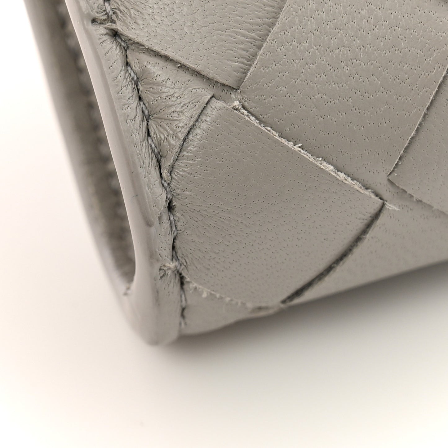 Nappa Intrecciato Long Andiamo Top Handle Clutch Sterling