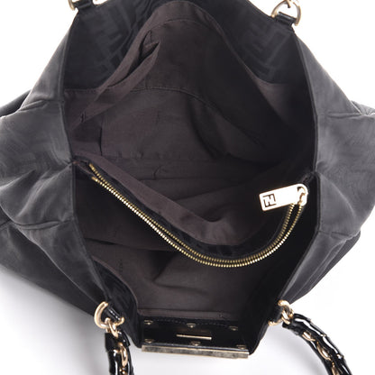 Fendi Zucca Enamel Mia Tote Black 5 of 8