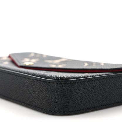 Louis Vuitton Empreinte Monogram Giant Felicie Pochette Black Beige 9 of 12