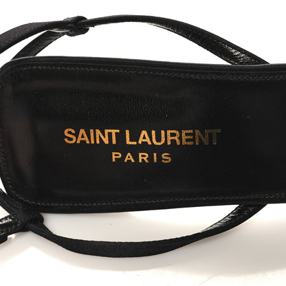 Saint Laurent Crepe Satin Clara 55 Ankle Strap Sandals 41 Black 7 of 8