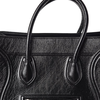 Celine Crinkled Patent Calfskin Medium Phantom Luggage Black 10 of 10
