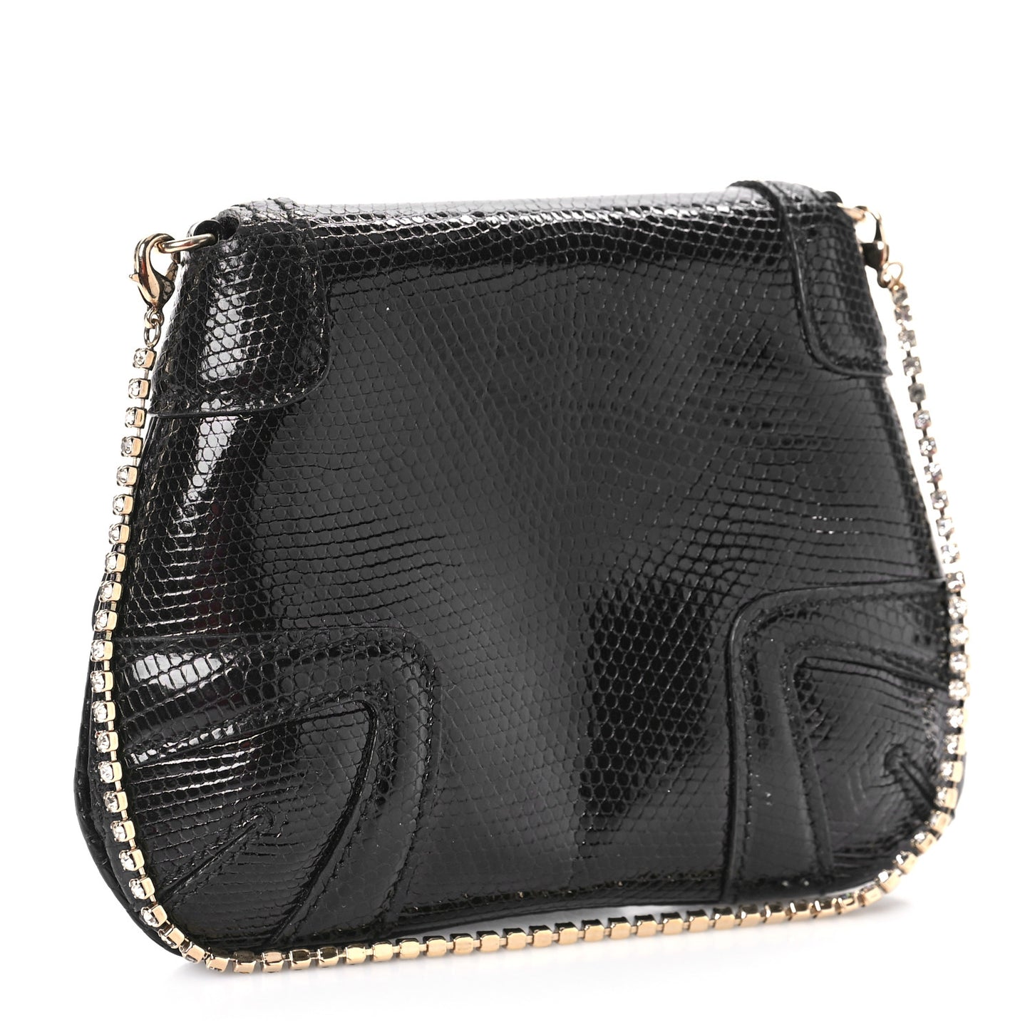 Lizard Tom Ford Jeweled Dragon Bag Black