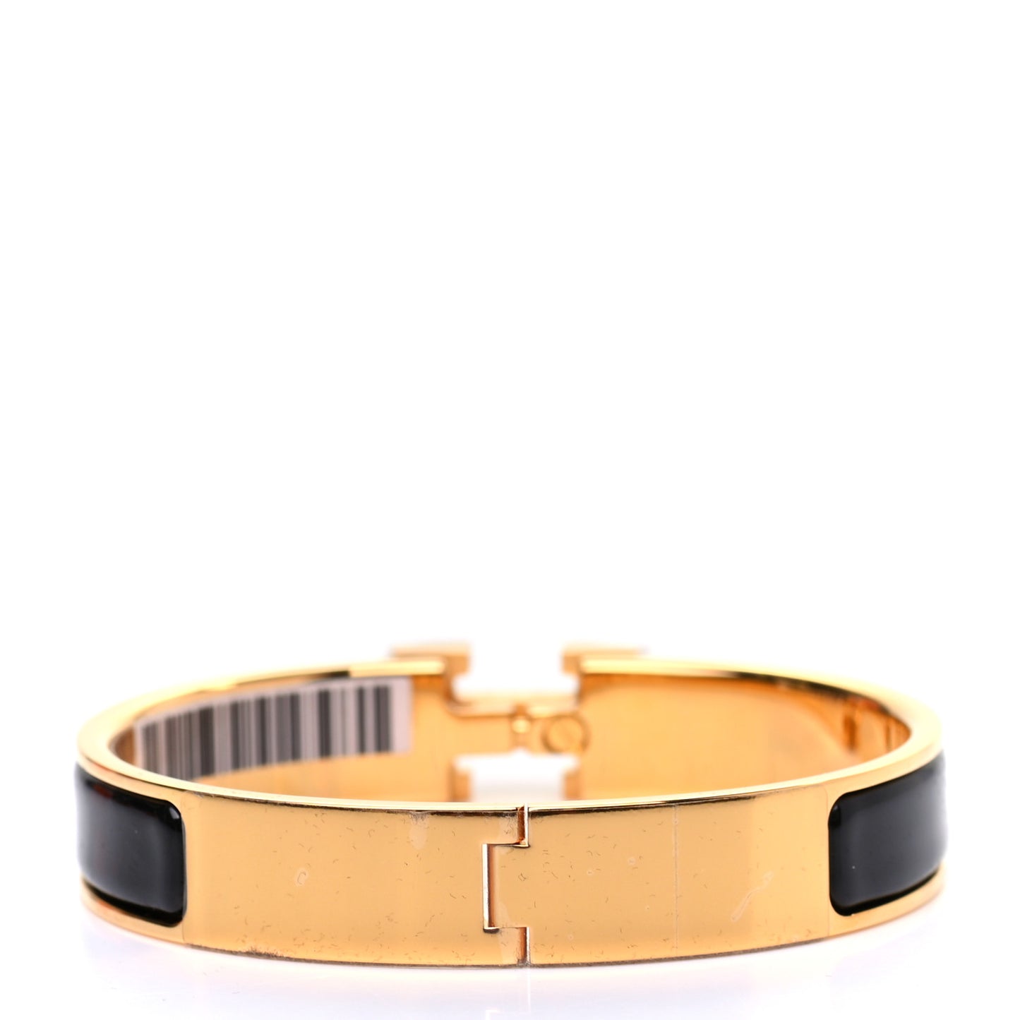 Enamel Narrow Clic Clac H Bracelet GM Black