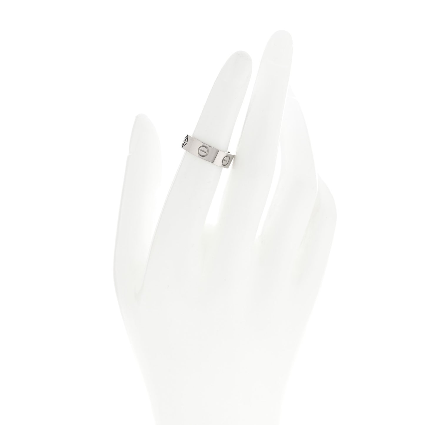 18K White Gold 5.5mm LOVE Ring 50 5.25