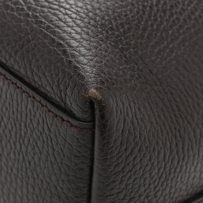 Gucci Calfskin Medium Braided Handle Gifford Tote Dark Brown 15 of 15