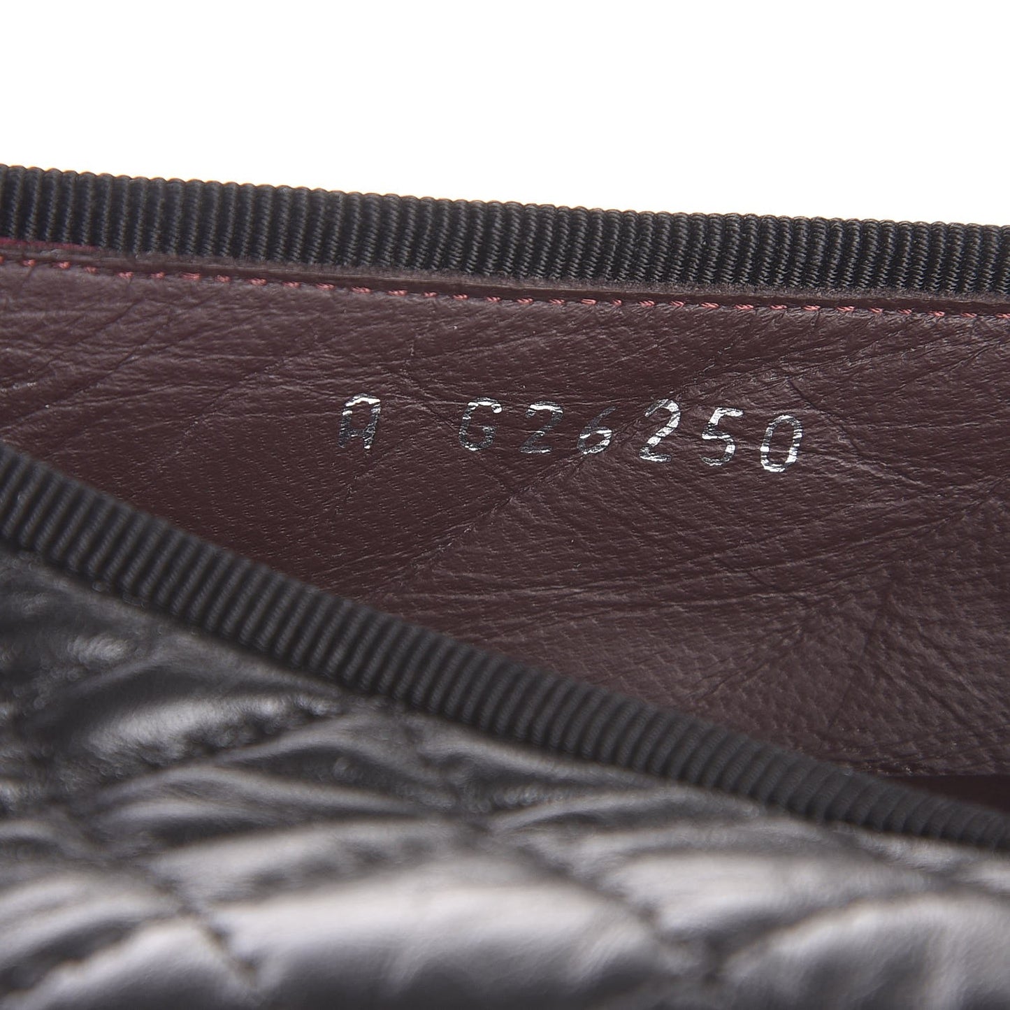 Aged Calfskin Quilted CC Cap Toe Ballerina Flats 38 Black