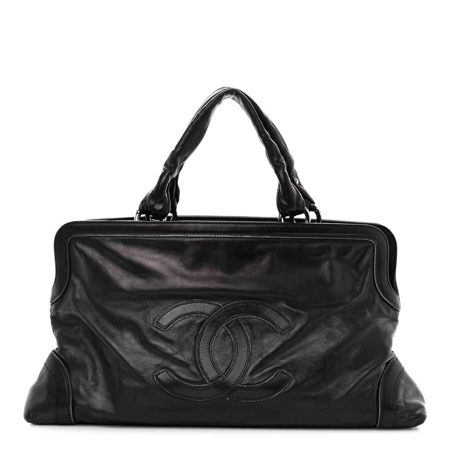 Lambskin East West Soho Shopper Black