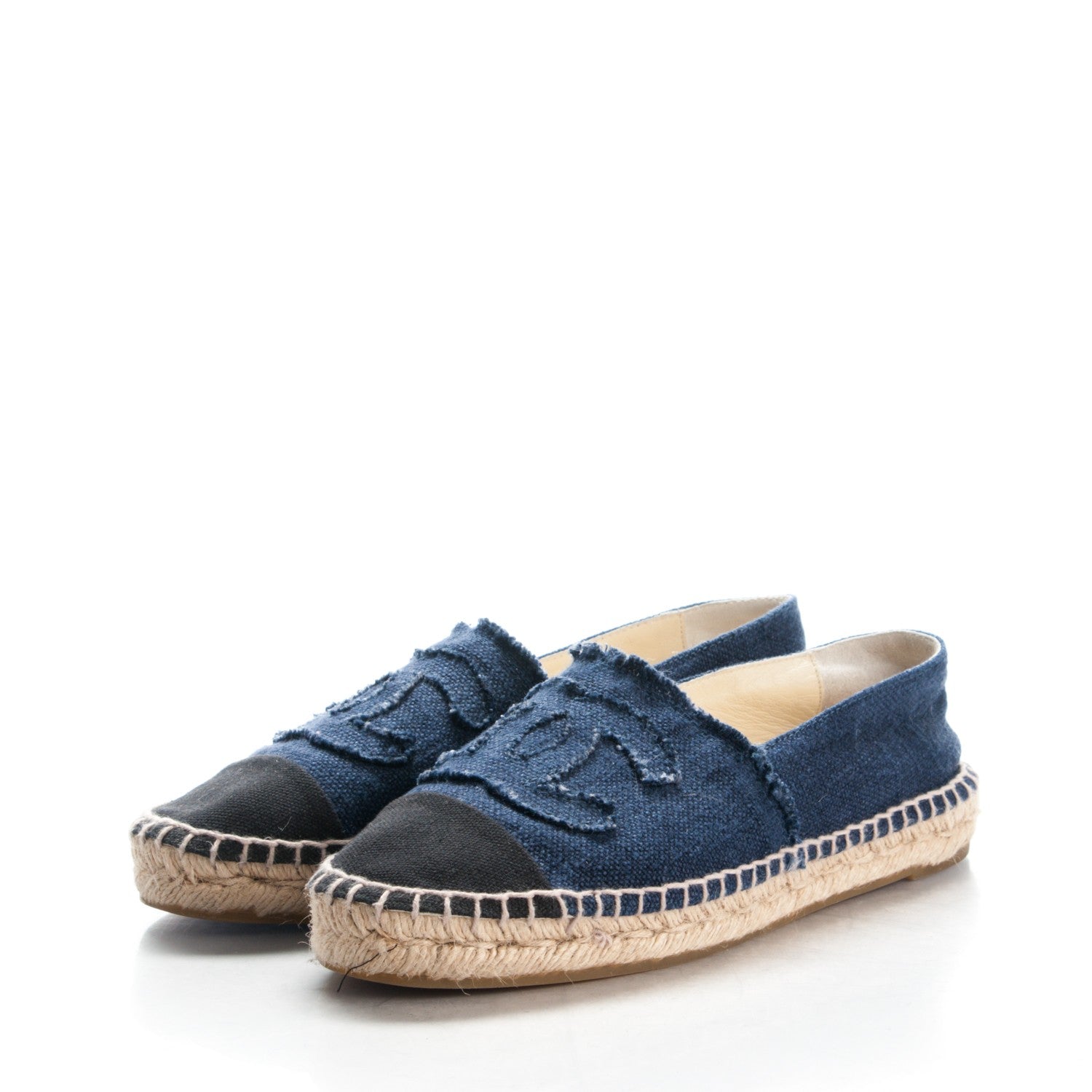 Chanel Denim Espadrilles 39 Blue Black 3 of 8