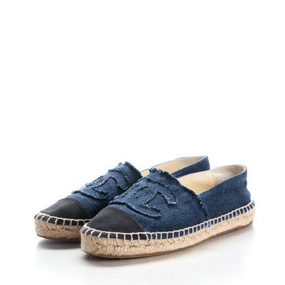 Chanel Denim Espadrilles 39 Blue Black 3 of 8