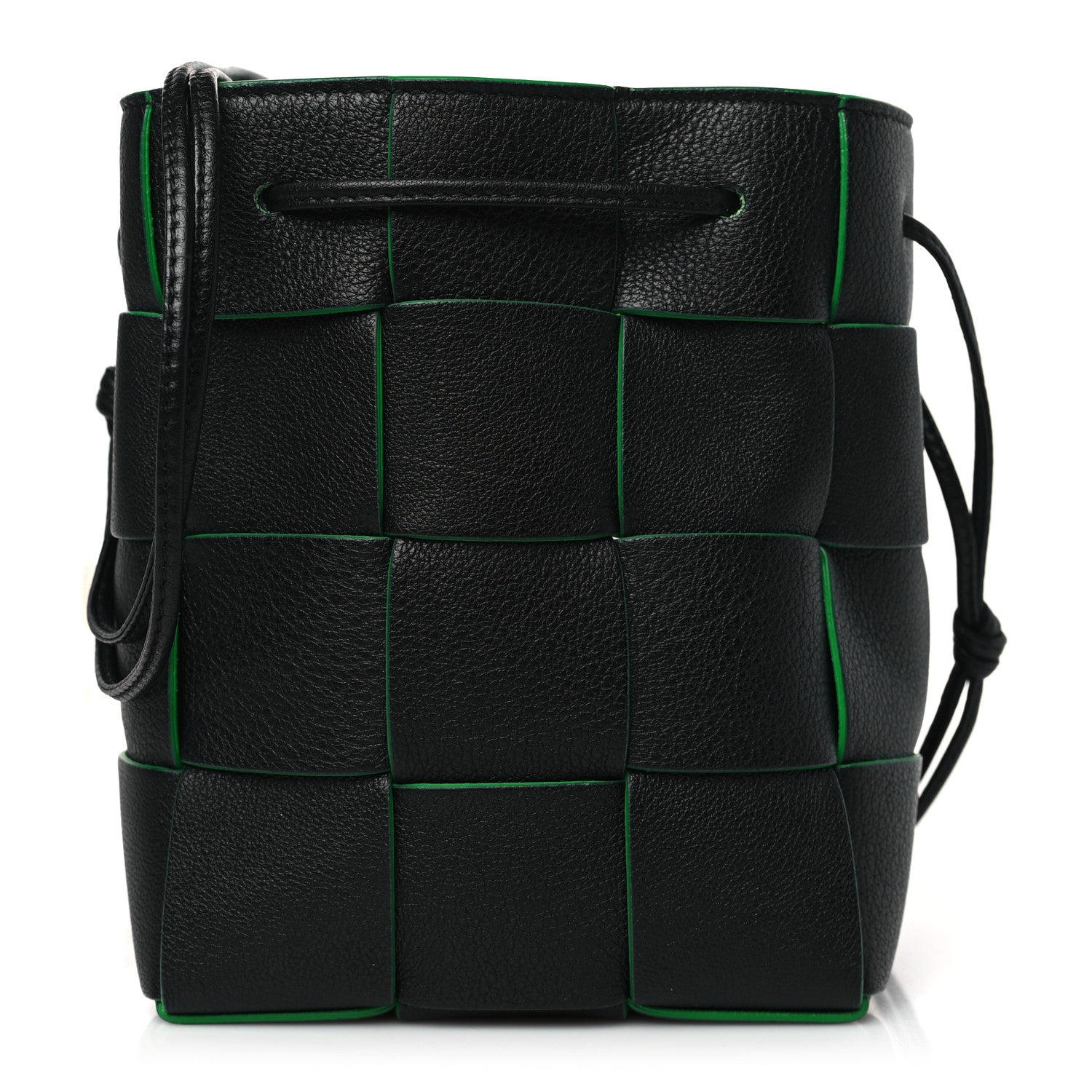 Bottega Veneta Nappa Maxi Intrecciato Small Cassette Bucket Bag Black Parakeet 1 of 8