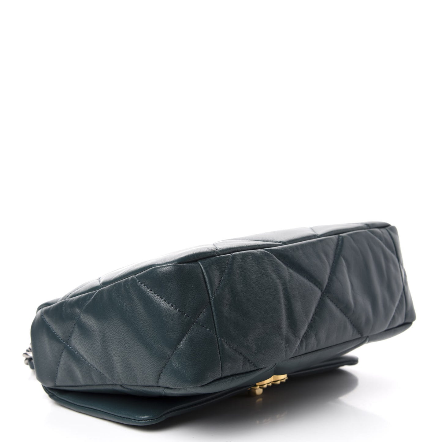 Lambskin Quilted Medium 19 Flap Green