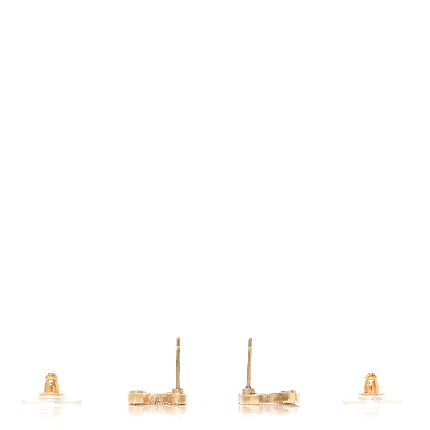 Chanel Crystal CC Earrings Gold 3 of 5