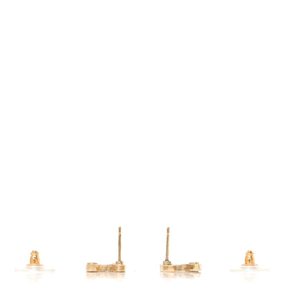 Chanel Crystal CC Earrings Gold 3 of 5