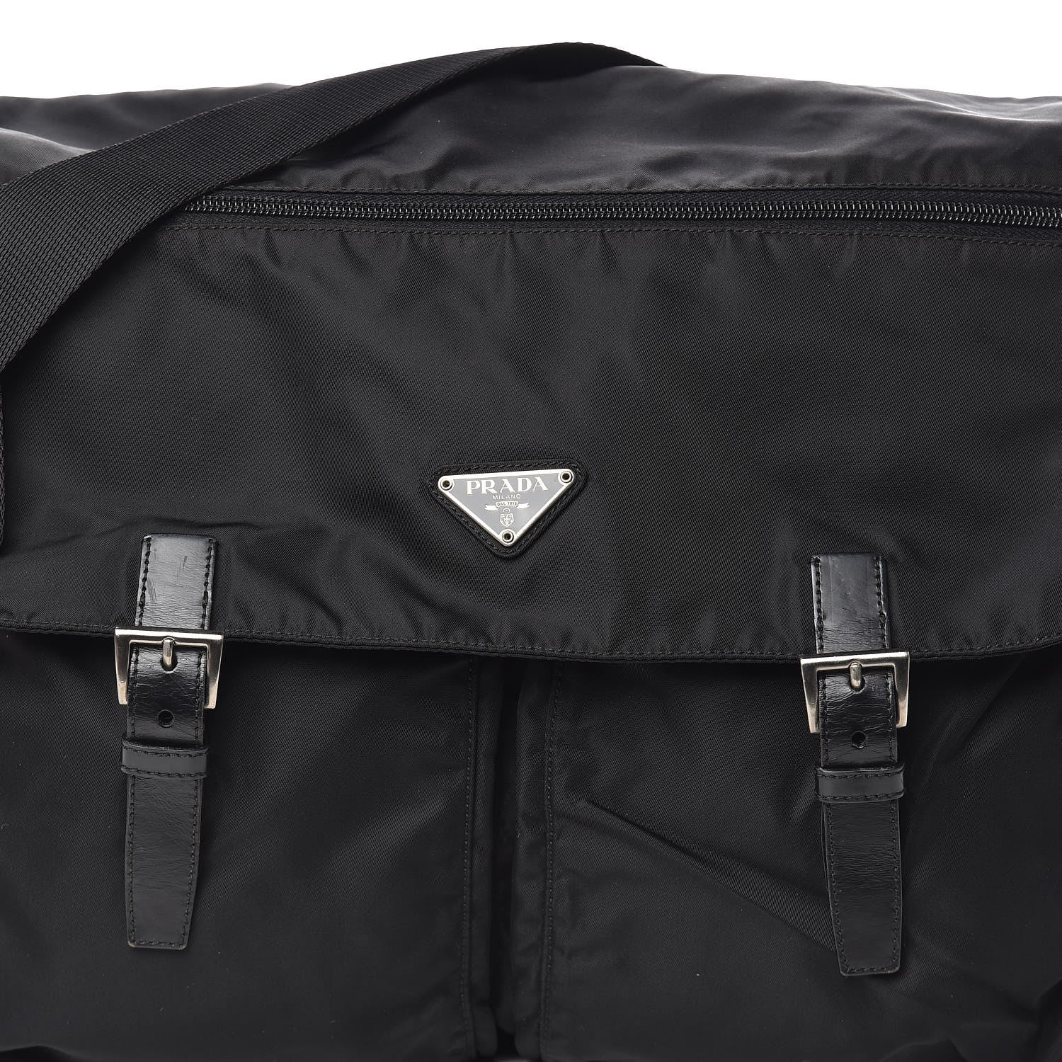 Prada Tessuto Nylon Messenger Bag Black 9 of 17