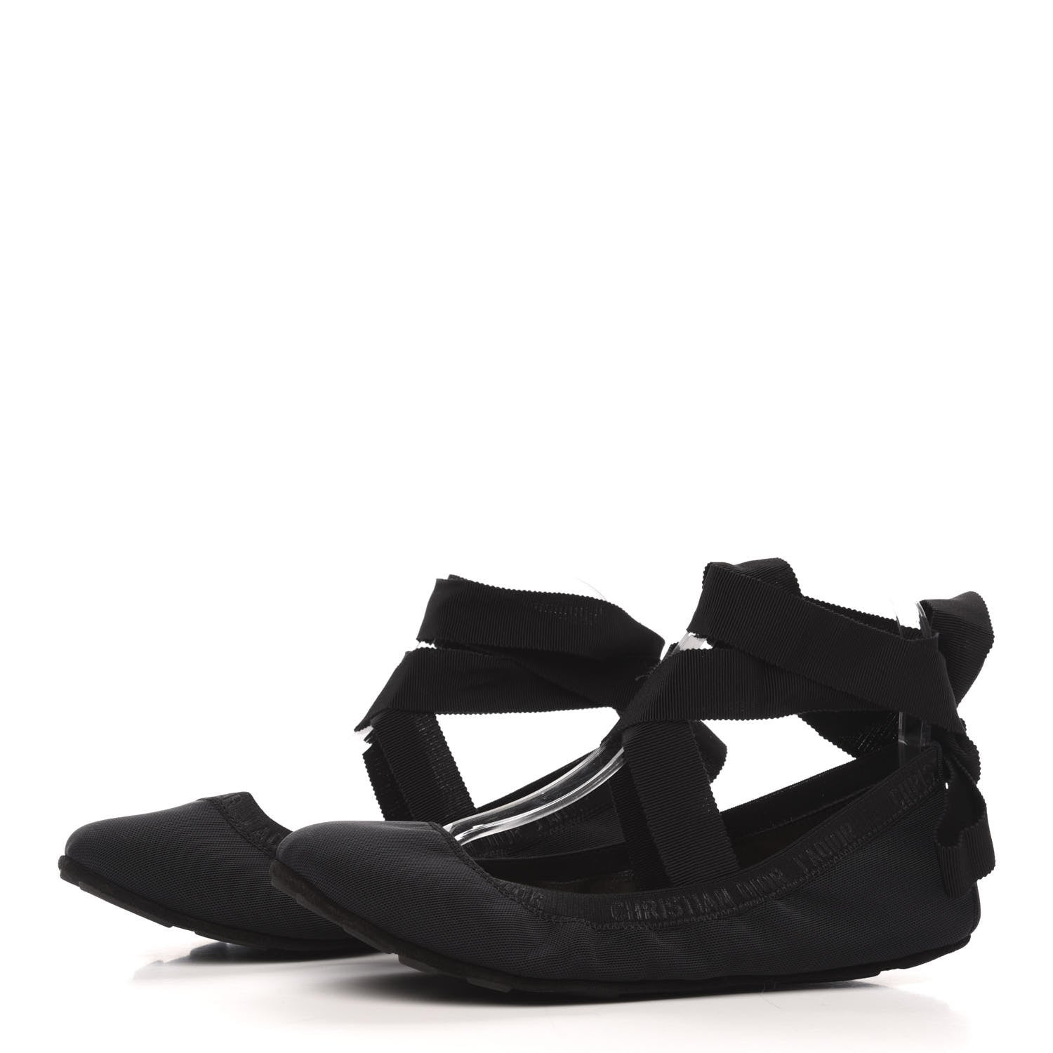 Christian Dior Micro Resille Academy Lace-Up Ballerina Flats 39 Black 2 of 9