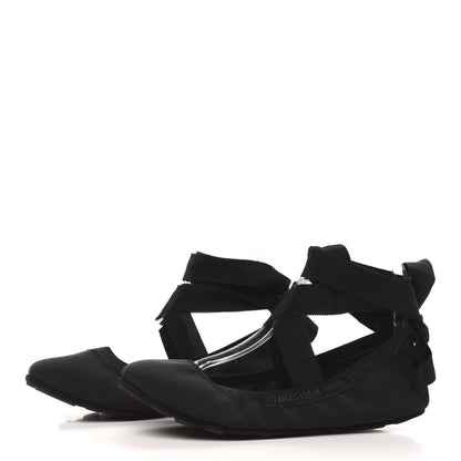 Christian Dior Micro Resille Academy Lace-Up Ballerina Flats 39 Black 2 of 9