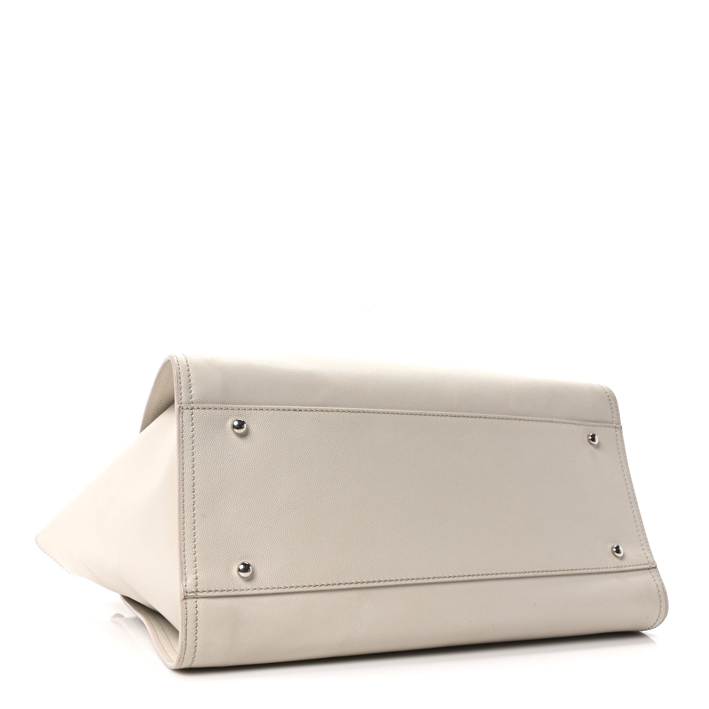 Caviar Medium Studded Deauville Tote Ivory