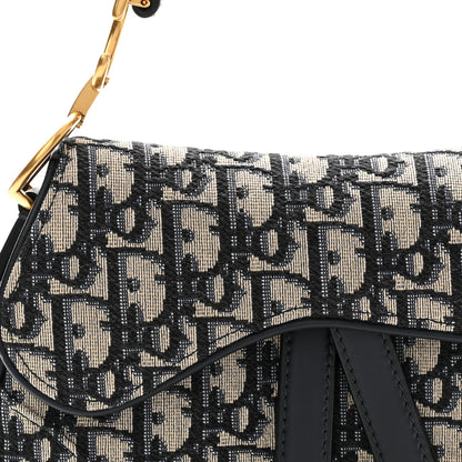 Christian Dior Oblique Mini Saddle Bag Blue 8 of 11