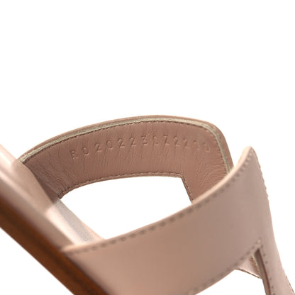 Hermes Box Calfskin Oran Sandals 36.5 Bois De Santal 8 of 9