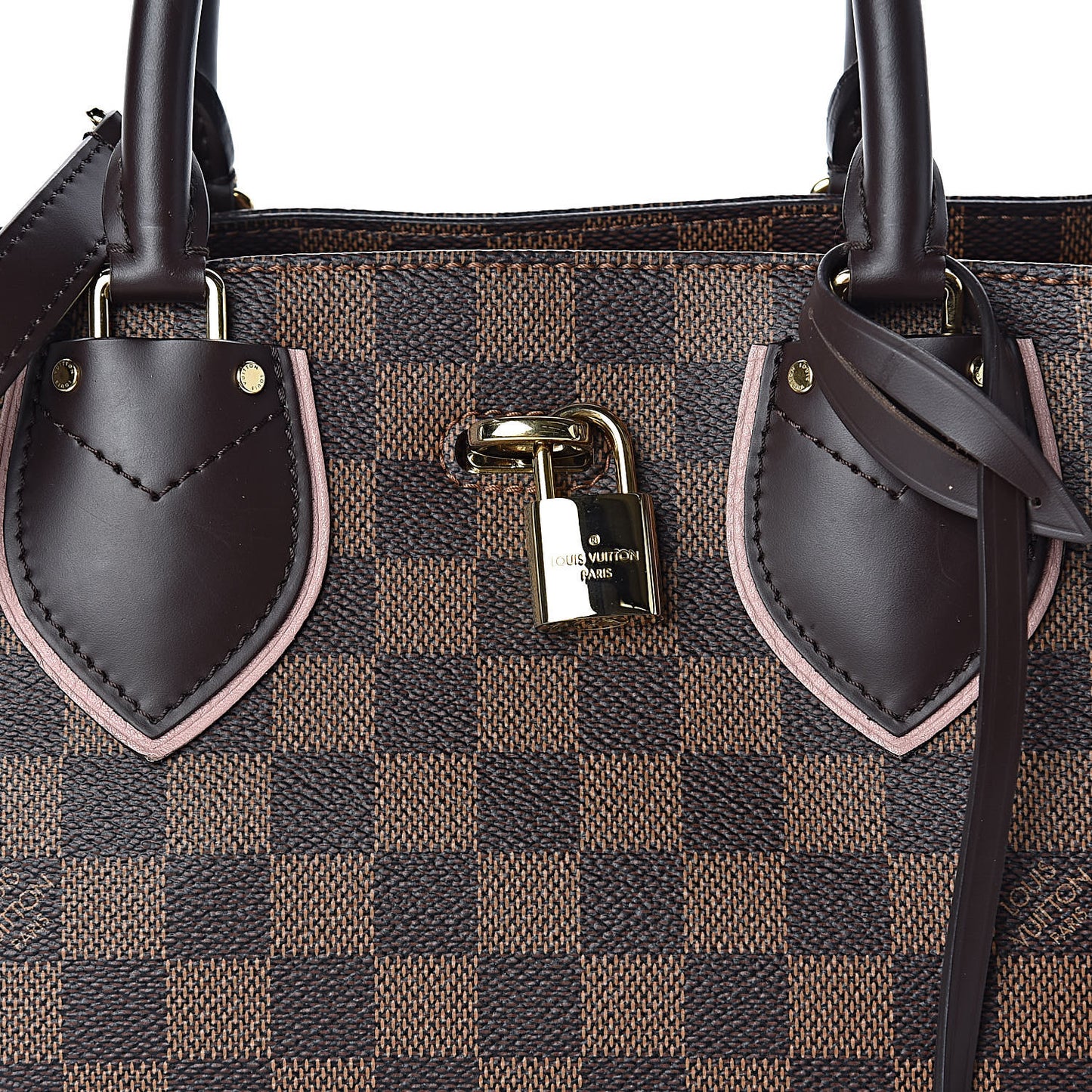 Cuir Taurillon Damier Ebene Normandy Magnolia