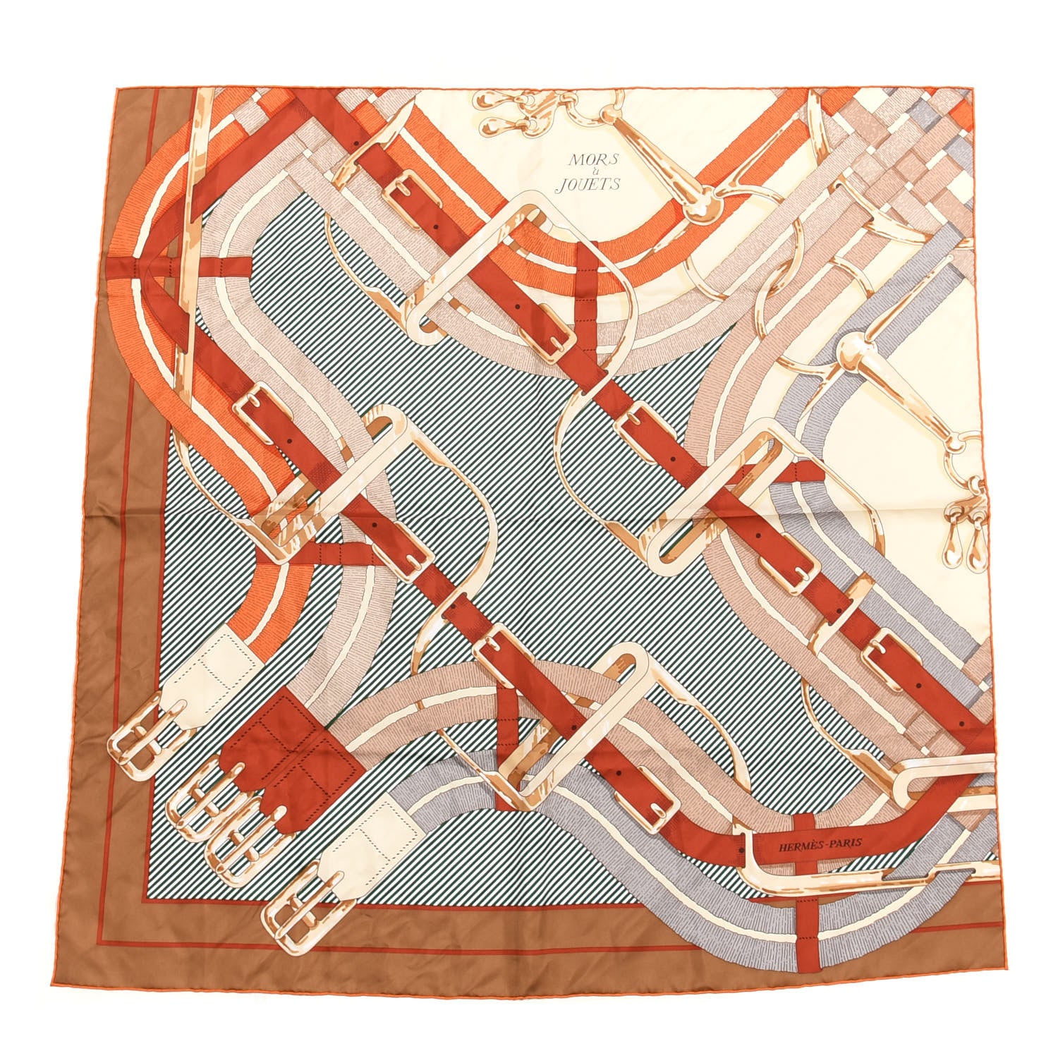 Hermes Silk Mors A Jouets Chemise Scarf 90 1 of 3