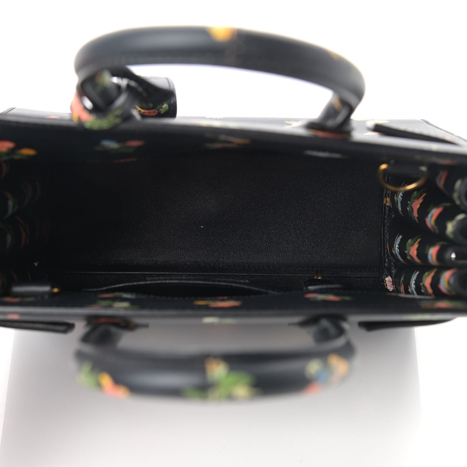 Saint Laurent Calfskin Prairie Printed Nano Sac De Jour Black 5 of 14