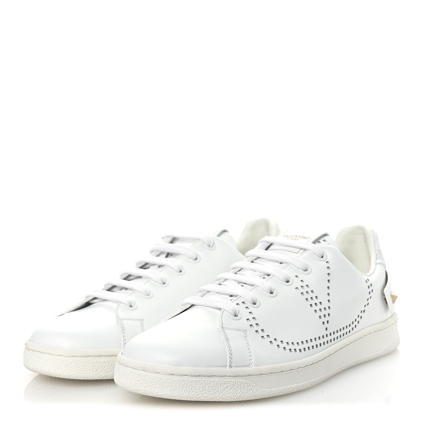 Calfskin Womens Backnet Sneakers 39.5 White
