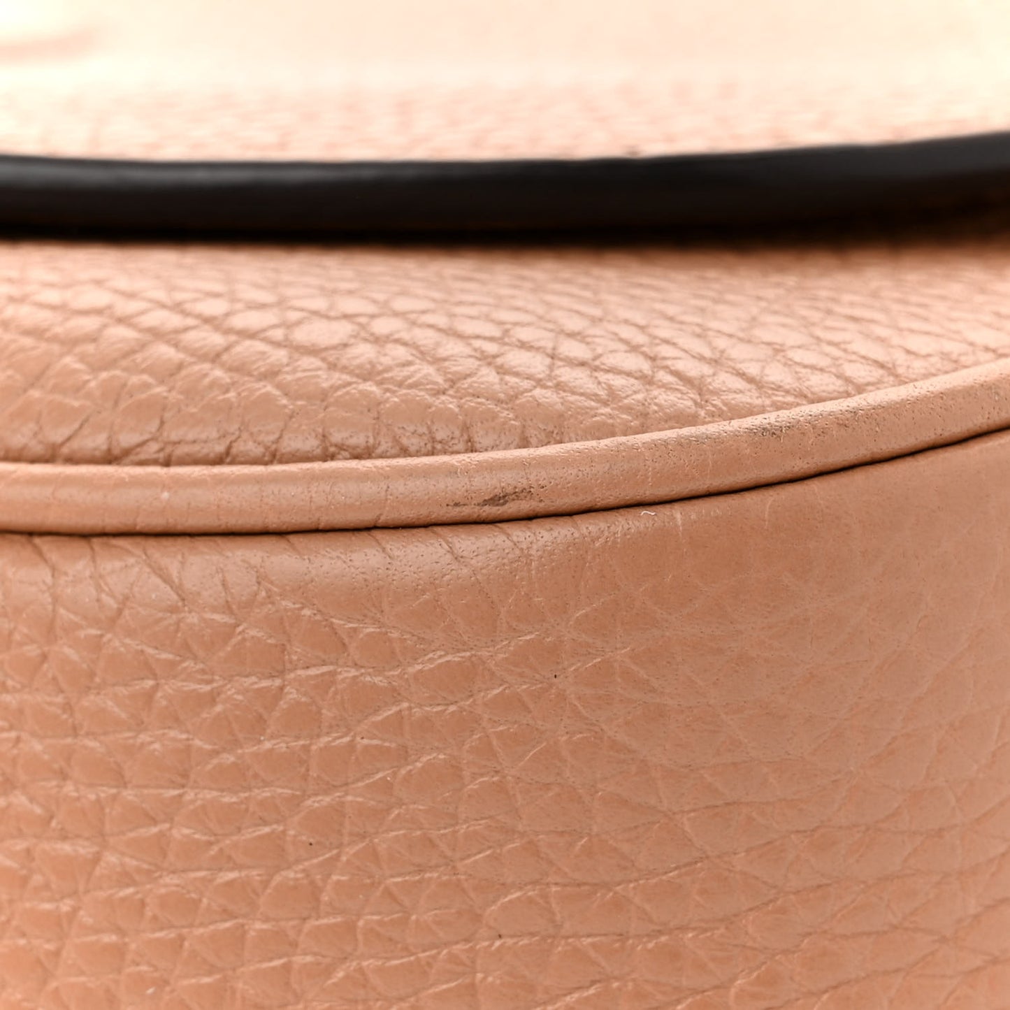 Pebbled Calfskin Medium Soho Flap Crossbody Camelia