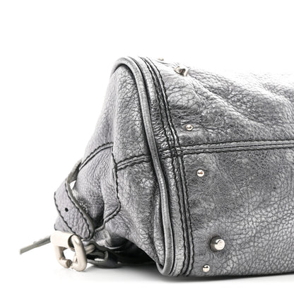 Chloe Metallic Calfskin Medium Paddington Satchel Grey 9 of 10