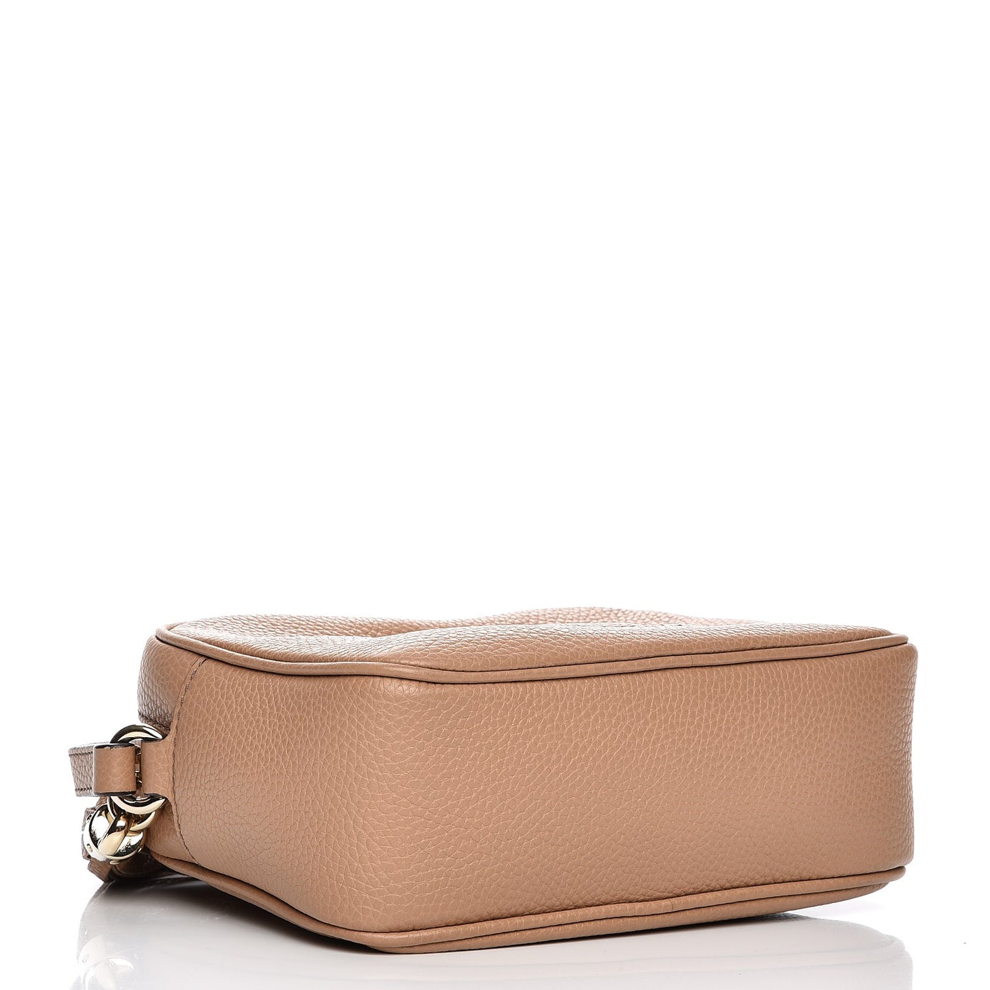 Pebbled Calfskin Small Soho Disco Bag Rose Beige