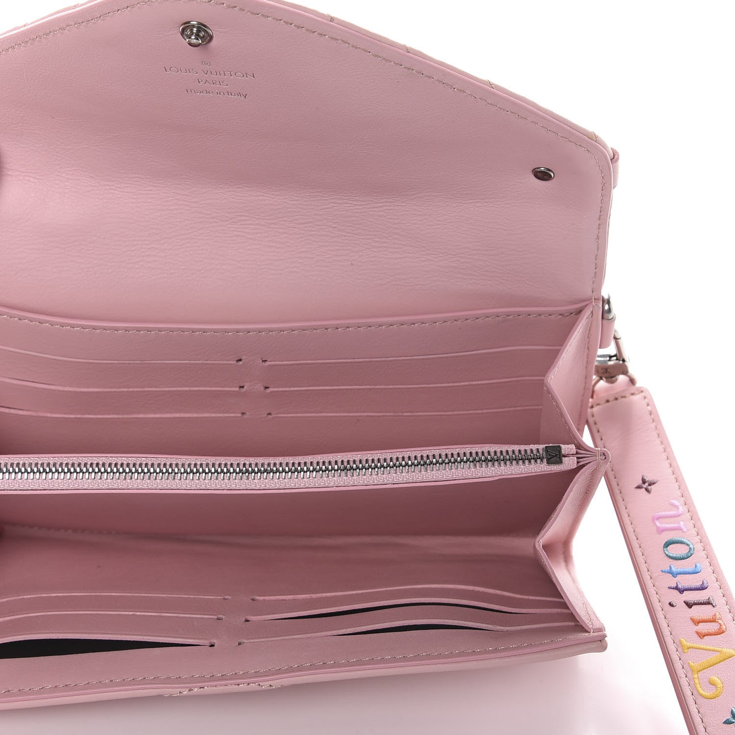 Louis Vuitton Calfskin New Wave Long Wallet Smoothie Pink 5 of 10