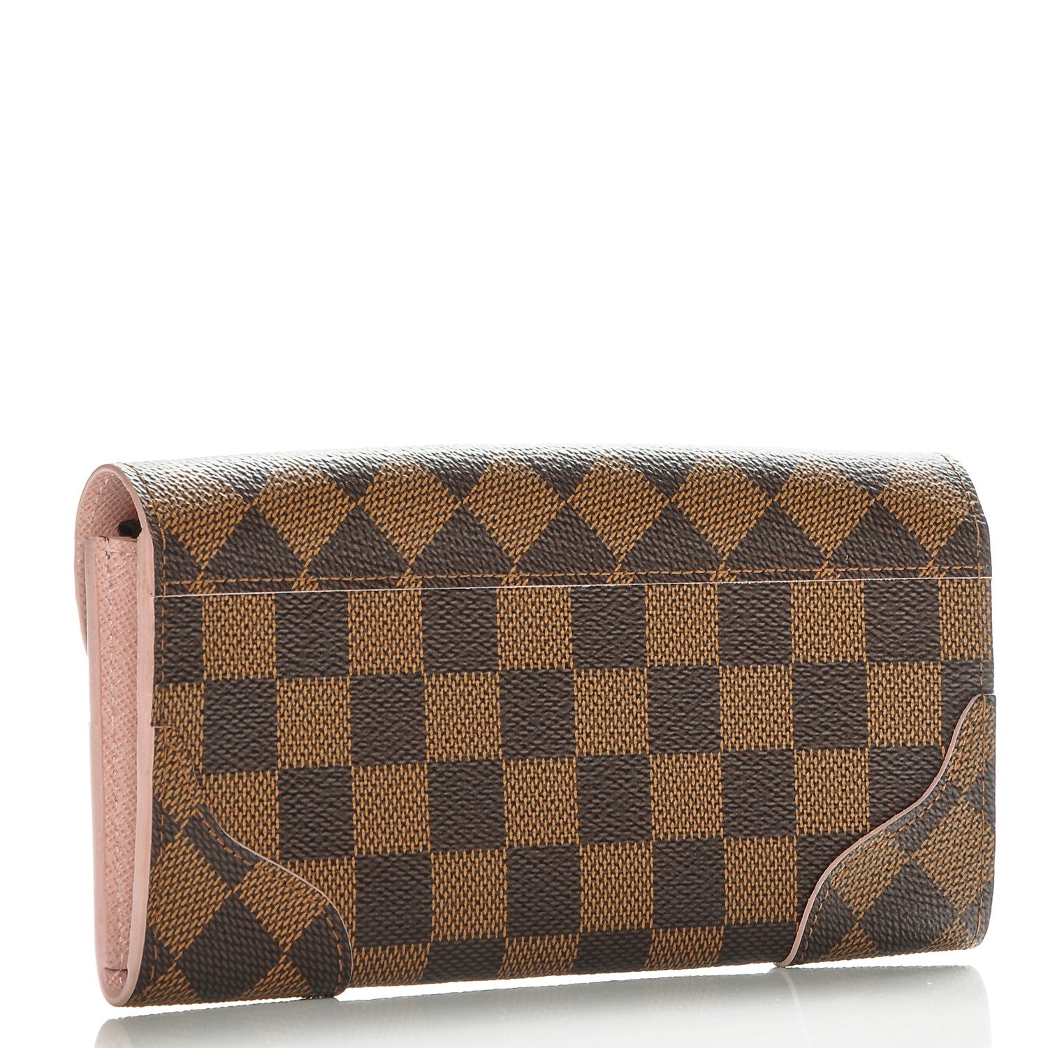 Louis Vuitton Damier Ebene Caissa Wallet Rose Ballerine 3 of 6