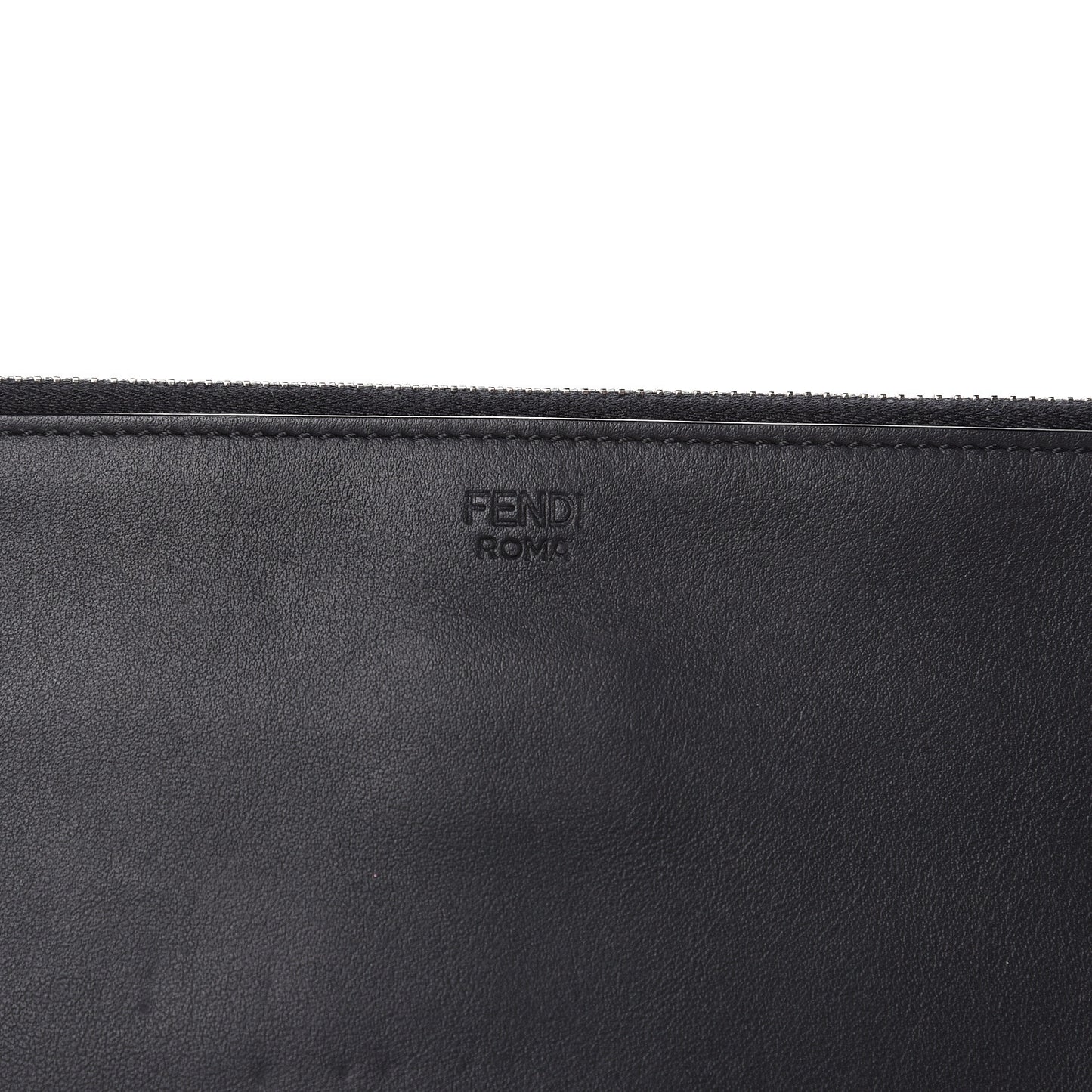 Vitello Century Monster Eyes Inlay Pouch Black Giallo