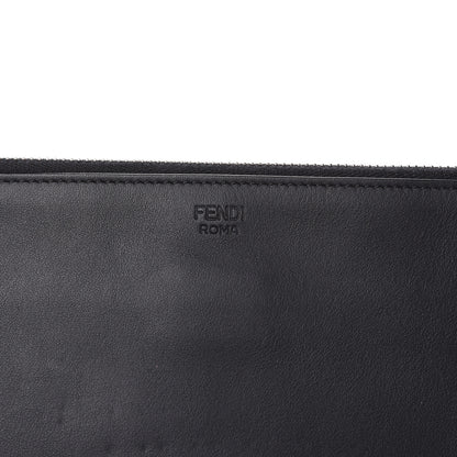 Fendi Vitello Century Monster Eyes Inlay Pouch Black Giallo 9 of 10