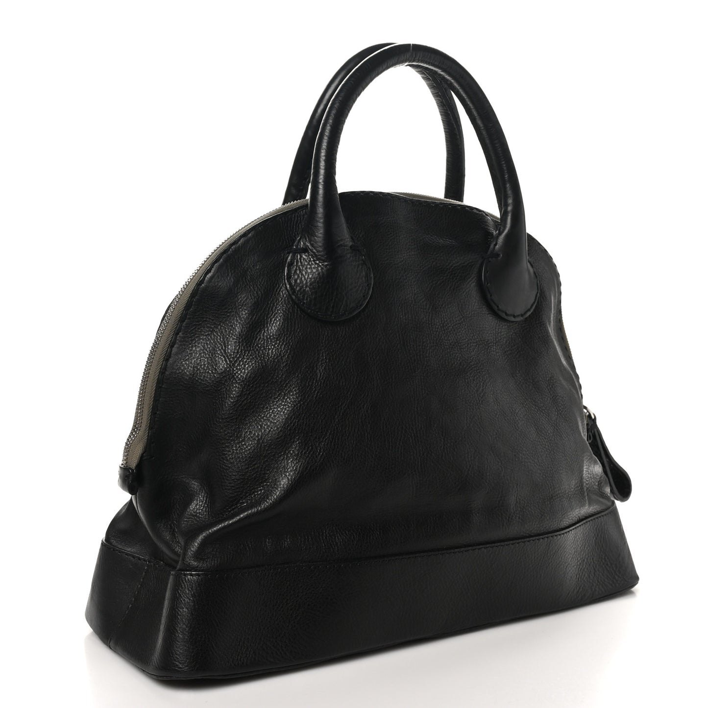 Calfskin Edith Dome Bowler Black