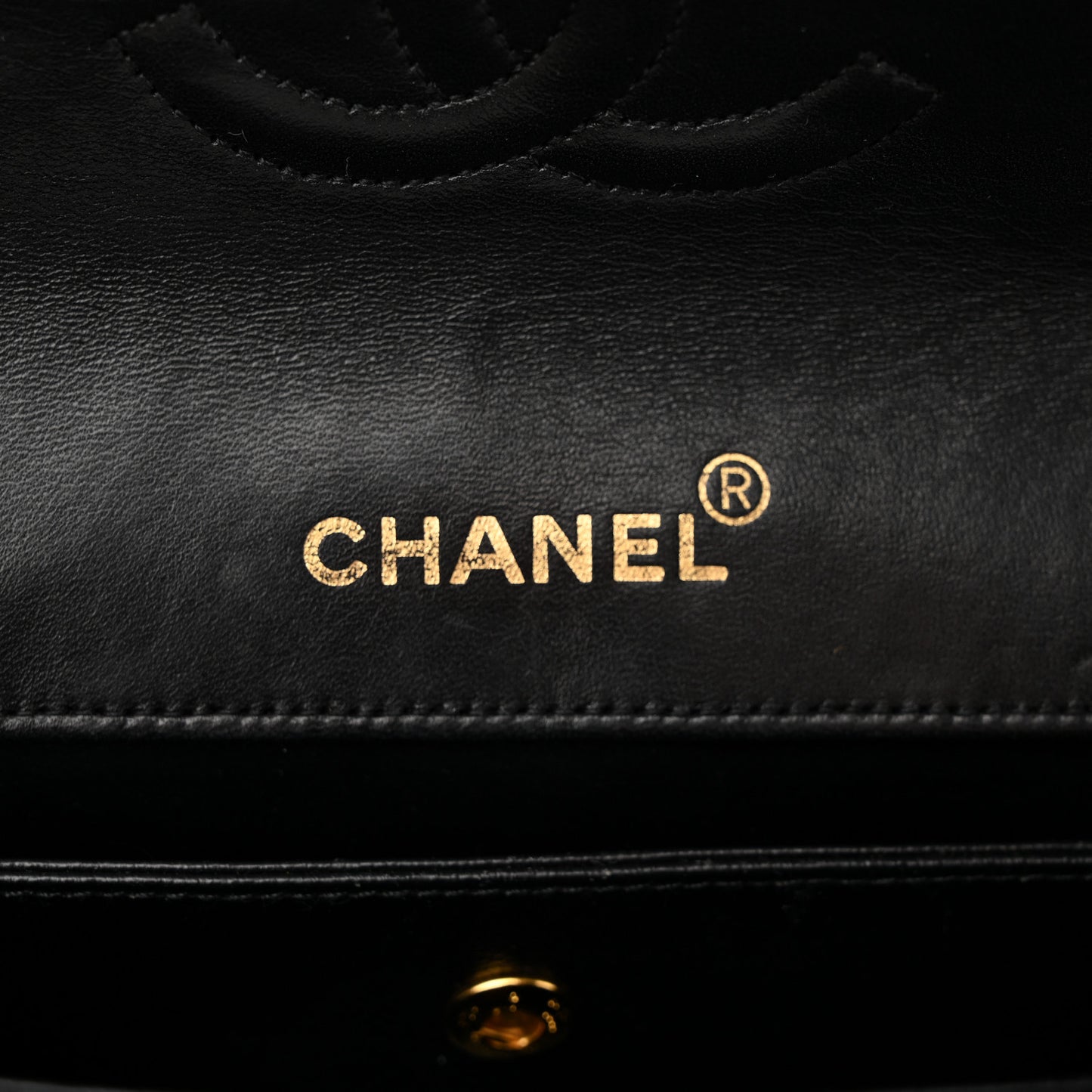 Lambskin Quilted Medium Single Flap Black