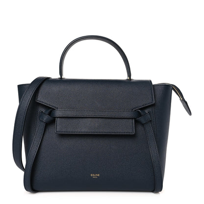 Celine Baby Grained Calfskin Micro Belt Bag Navy Blue 1 of 10
