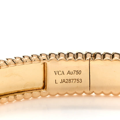Van Cleef & Arpels 18K Yellow Gold Perlee Signature Bangle Bracelet L 3 of 4