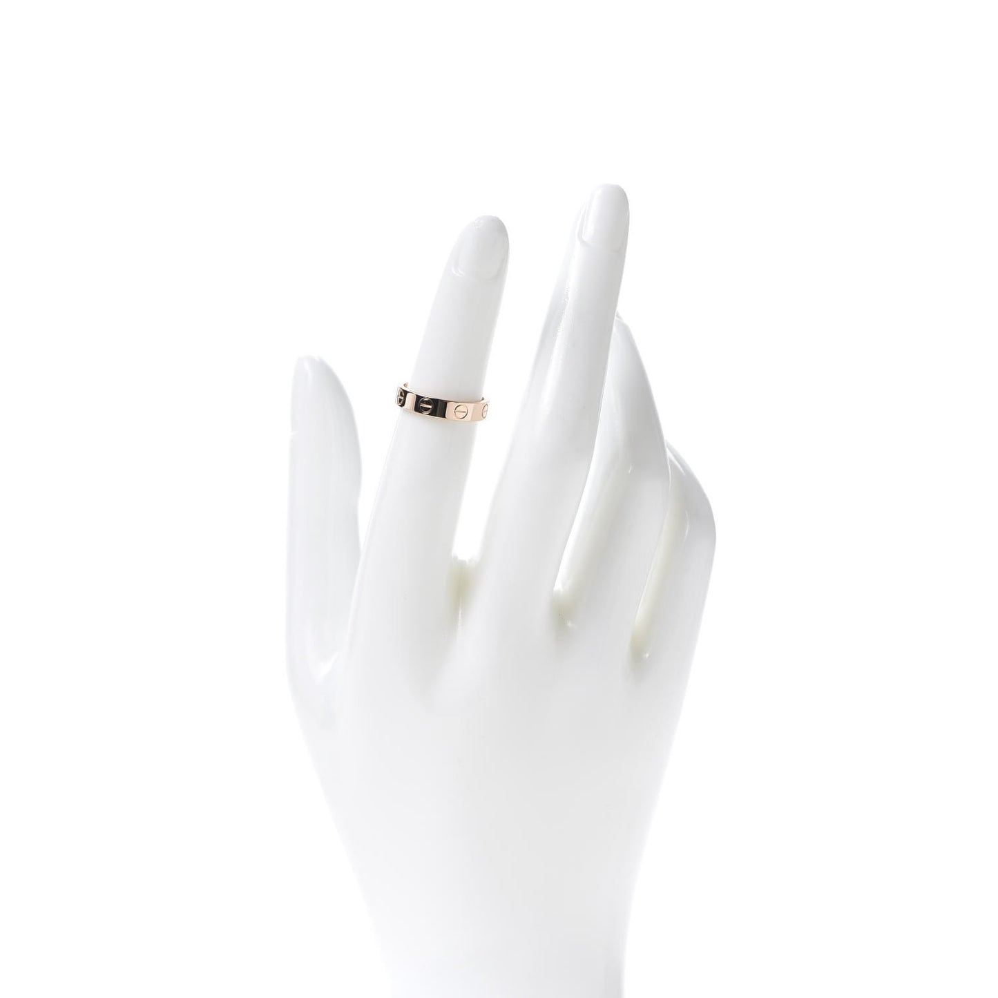 18K Pink Gold 3.5mm LOVE Wedding Band Ring 48 4.5
